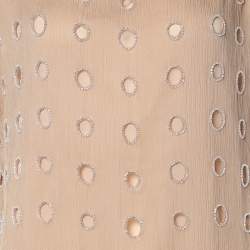 Alice + Olivia Beige Silk Bead Embellished Sleeveless Top L