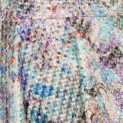 Pre Owned Alice + Olivia Metallic Jacquard Cutout Detail Mini Dress S