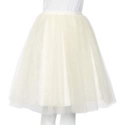 Pre Owned Alice + Olivia Off-White Tulle Flared Justina Skirt S