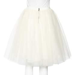 Pre Owned Alice + Olivia Off-White Tulle Flared Justina Skirt S