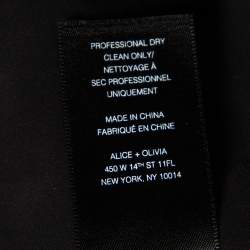 Pre Owned Alice + Olivia Black Embroidered Tulle Savanna Maxi Skirt S