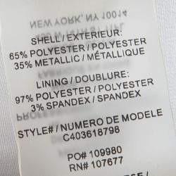 Pre Owned Alice + Olivia Silver Lace Overlay Skirt S