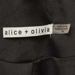Alice + Olivia Navy Blue Sequin Embellished Single Breasted Suit M