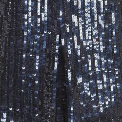 Alice + Olivia Navy Blue Sequin Embellished Single Breasted Suit M