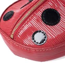 Pre Owned Alice + Olivia Red/Black Epi Leather Lady Bug Pouch