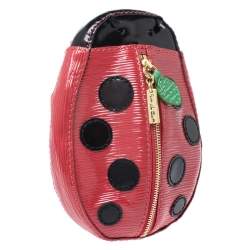 Pre Owned Alice + Olivia Red/Black Epi Leather Lady Bug Pouch