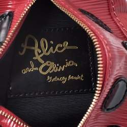 Pre Owned Alice + Olivia Red/Black Epi Leather Lady Bug Pouch