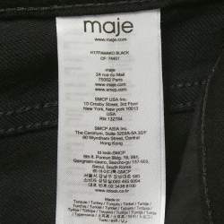 Pre Owned Maje Black Denim Raw Edge Jeans M Waist 28"
