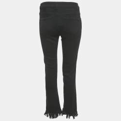 Pre Owned Maje Black Denim Raw Edge Jeans M Waist 28"