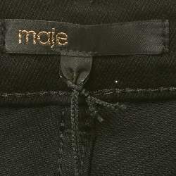 Pre Owned Maje Black Denim Raw Edge Jeans M Waist 28"