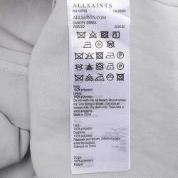 All Saints Grey Satin Cancity Dress S