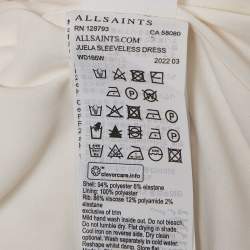 Pre Owned All Saints White Sequin and Knit Juela Mini Dress M