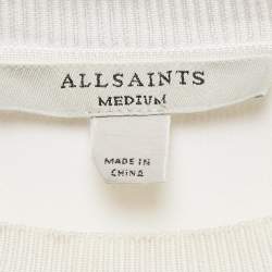 Pre Owned All Saints White Sequin and Knit Juela Mini Dress M