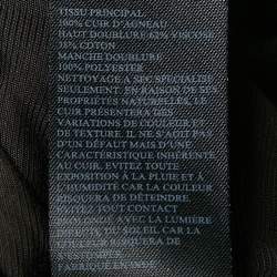 Pre Owned AllSaints Charcoal Grey Leather Zip-Up Addison Biker Jacket M