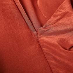 All Saints Brick Red Silk Blend Sleeveless Mini Dress S