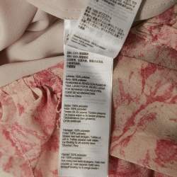 All Saints Pink Printed Crepe Ruffled Flora Rosa Playsuit M
