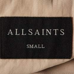 Pre Owned All Saints Beige Linen Belted Coat S