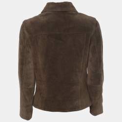 Pre Owned All Saints Brown Suede Double Breasted Jacket S