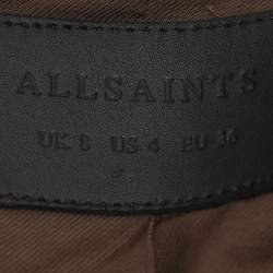 Pre Owned All Saints Brown Suede Double Breasted Jacket S