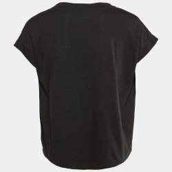 All Saints Black Celestial Print Jersey T-Shirt S