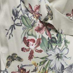 Pre Owned All Saints Sage Green Printed Satin Orion Sanibel Midi Dress M