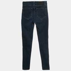 Pre Owned All Saints Navy Blue Denim Skinny Grace Jeans S/Waist 24"