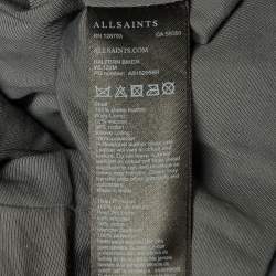 Pre Owned All saints Grey Leather Balfern Biker Jacket S