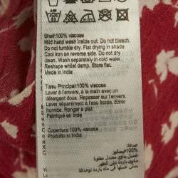 مملوكة مسبقًا All Saints Pink Floral Print Crop Wrap Top XS