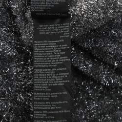 Pre Owned All Saints Silver/Grey Lurex Knit Tops M