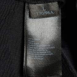 Pre Owned فستان أول سينتس أسود قطن نيكي قصير مقاس كبير (لارج)