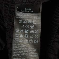 Pre Owned All Saints Black Floral Print Crepe off Shoulder Lara Initium Top M