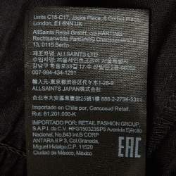 Pre Owned All Saints Black Floral Print Crepe off Shoulder Lara Initium Top M