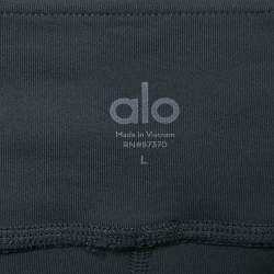 مملوكة مسبقًا Alo Yoga Grey Jersey Mesh Detail Leggings L