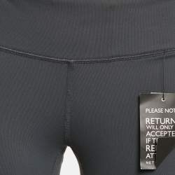 مملوكة مسبقًا Alo Yoga Grey Jersey Mesh Detail Leggings L