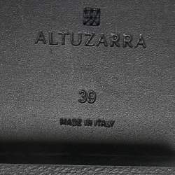 Altuzarra Black Canvas and Leather Cosmo Jungle Combat Boots Size 39