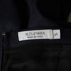 Pre Owned Altuzarra Navy Blue Wool Blend Stretch Faun Pencil Skirt S