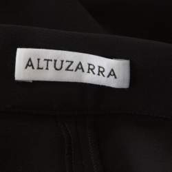 Altuzarra Black Crepe Bead Embellished Welkes Midi Skirt L