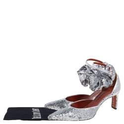 Altuzarra Silver Sequin George D'orsay Pumps Size 37