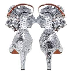 Altuzarra Silver Sequin George D'orsay Pumps Size 37