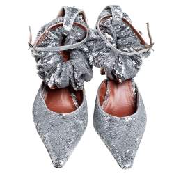 Altuzarra Silver Sequin George D'orsay Pumps Size 37