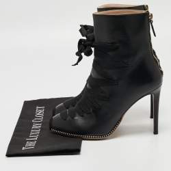 Altuzarra Black Leather Ankle Boots Size 39
