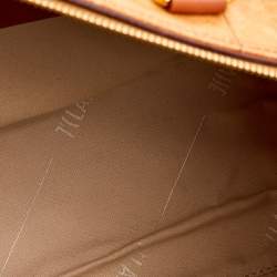 Pre Owned Alviero Martini Beige Coated Canvas Geo Classic Satchel