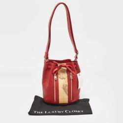 Alviero Martini 1A Classe Dark Red Leather Small Geo Bucket Bag