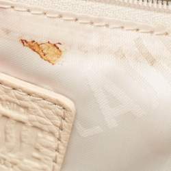 Pre Owned Alviero Martini 1A Classe Blue/Beige Denim and Leather Boston Bag