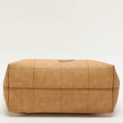 Alviero Martini 1A Classe Beige Geo Classic Printed Coated Canvas and Leather Tote