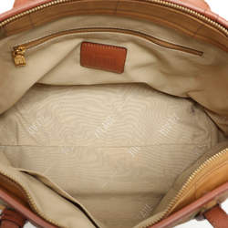 Alviero Martini 1A Classe Beige Geo Classic Printed Coated Canvas and Leather Tote