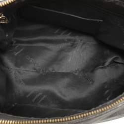 Alviero Martini 1A Classe Grey Coated Canvas and Leather Shoulder Bag