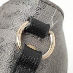 Alviero Martini 1A Classe Grey Coated Canvas and Leather Shoulder Bag