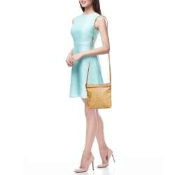 Alviero Martini 1A Classe Tan Geo Printed Coated Canvas Crossbody Bag
