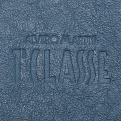 Pre Owned Alviero Martini 1A Classe Blue Leather Small Geo Bucket Bag